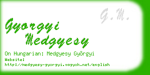 gyorgyi medgyesy business card